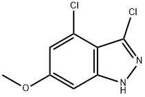 3,4-DICHLORO-6-METHOXY (1H)INDAZOLE Struktur