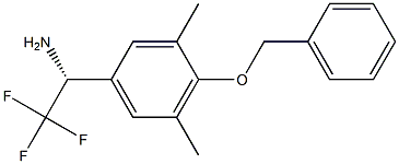 (1R)-1-[3,5-DIMETHYL-4-(PHENYLMETHOXY)PHENYL]-2,2,2-TRIFLUOROETHYLAMINE Struktur