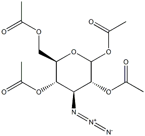 1,2,4,6-TETRA-O-ACETYL-3-AZIDO-3-DEOXY-D-GLUCOPYRANOSE Struktur