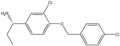 (1S)-1-(3-CHLORO-4-[(4-CHLOROPHENYL)METHOXY]PHENYL)PROPYLAMINE Struktur