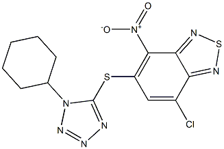 7-CHLORO-5-[(1-CYCLOHEXYL-1H-TETRAZOL-5-YL)THIO]-4-NITRO-2,1,3-BENZOTHIADIAZOLE Struktur