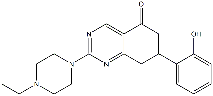 2-(4-ETHYLPIPERAZIN-1-YL)-7-(2-HYDROXYPHENYL)-7,8-DIHYDROQUINAZOLIN-5(6H)-ONE Struktur