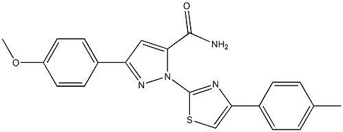 3-(4-METHOXYPHENYL)-1-[4-(4-METHYLPHENYL)-1,3-THIAZOL-2-YL]-1H-PYRAZOL-5-YLFORMAMIDE Struktur