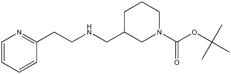 1-BOC-3-([(PYRIDIN-2-YLETHYL)-AMINO]-METHYL)-PIPERIDINE Struktur