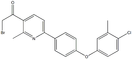 1-(6-(4-(4-CHLORO-3-METHYLPHENOXY)PHENYL)-2-METHYLPYRIDIN-3-YL)-2-BROMOETHANONE Struktur