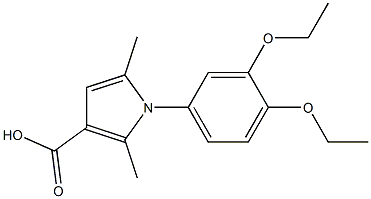 1-(3,4-DIETHOXYPHENYL)-2,5-DIMETHYL-1H-PYRROLE-3-CARBOXYLIC ACID Struktur