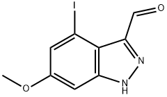 4-IODO-6-METHOXY-3-(1H)INDAZOLE CARBOXALDEHYDE Struktur