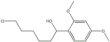 6-CHLORO-1-(2,4-DIMETHOXYPHENYL)-1-HEXANOL Struktur