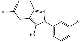 [1-(3-CHLORO-PHENYL)-5-HYDROXY-3-METHYL-1H-PYRAZOL-4-YL]-ACETIC ACID Struktur