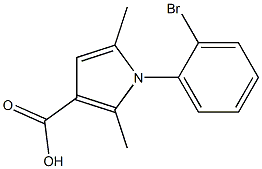 1-(2-BROMOPHENYL)-2,5-DIMETHYL-1H-PYRROLE-3-CARBOXYLIC ACID Struktur