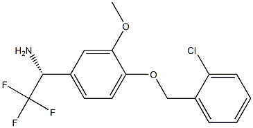 (1R)-1-(4-[(2-CHLOROPHENYL)METHOXY]-3-METHOXYPHENYL)-2,2,2-TRIFLUOROETHYLAMINE Struktur