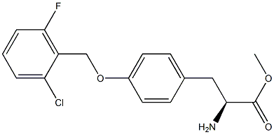 METHYL (2S)-2-AMINO-3-(4-[(2-CHLORO-6-FLUOROPHENYL)METHOXY]PHENYL)PROPANOATE Struktur