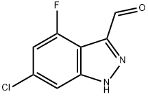 6-CHLORO-4-FLUORO-3-(1H)INDAZOLE CARBOXALDEHYDE Struktur