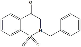 2-BENZYL-2,3-DIHYDRO-4H-1,2-BENZOTHIAZIN-4-ONE 1,1-DIOXIDE Struktur