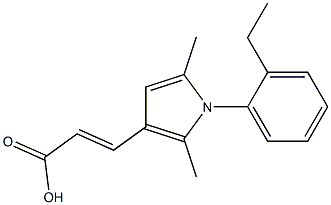 (2E)-3-[1-(2-ETHYLPHENYL)-2,5-DIMETHYL-1H-PYRROL-3-YL]ACRYLIC ACID Struktur