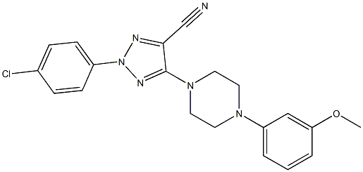 2-(4-CHLOROPHENYL)-5-[4-(3-METHOXYPHENYL)PIPERAZIN-1-YL]-2H-1,2,3-TRIAZOLE-4-CARBONITRILE Struktur