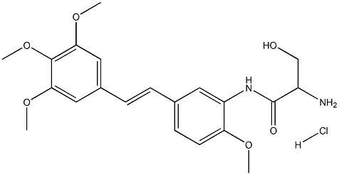 2-AMINO-3-HYDROXY-N-[2-METHOXY-5-[2-(3,4,5-TRIMETHOXY-PHENYL)-VINYL]-PHENYL]-PROPIONAMIDE HCL Struktur