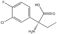 (2R)-2-AMINO-2-(3-CHLORO-4-FLUOROPHENYL)BUTANOIC ACID Struktur