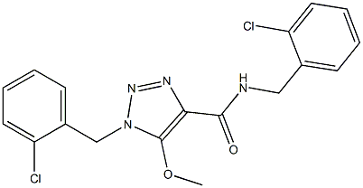 N,1-BIS(2-CHLOROBENZYL)-5-METHOXY-1H-1,2,3-TRIAZOLE-4-CARBOXAMIDE Struktur