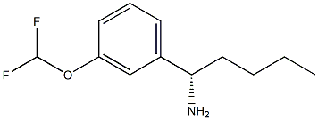 (1S)-1-[3-(DIFLUOROMETHOXY)PHENYL]PENTYLAMINE Struktur