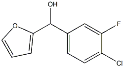 4-CHLORO-3-FLUOROPHENYL-(2-FURYL)METHANOL Struktur