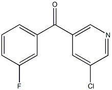 3-CHLORO-5-(3-FLUOROBENZOYL)PYRIDINE Struktur