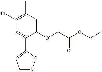 ETHYL 2-(4-CHLORO-2-(ISOXAZOL-5-YL)-5-METHYLPHENOXY)ACETATE Struktur