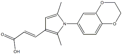 (2E)-3-[1-(2,3-DIHYDRO-1,4-BENZODIOXIN-6-YL)-2,5-DIMETHYL-1H-PYRROL-3-YL]ACRYLIC ACID Struktur