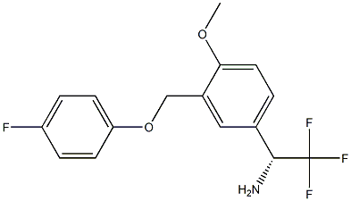 (1R)-2,2,2-TRIFLUORO-1-(3-[(4-FLUOROPHENOXY)METHYL]-4-METHOXYPHENYL)ETHYLAMINE Struktur