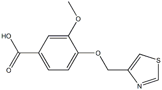 3-METHOXY-4-(1,3-THIAZOL-4-YLMETHOXY)BENZOIC ACID Struktur