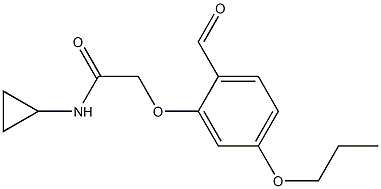 N-CYCLOPROPYL-2-(2-FORMYL-5-PROPOXYPHENOXY)ACETAMIDE Struktur