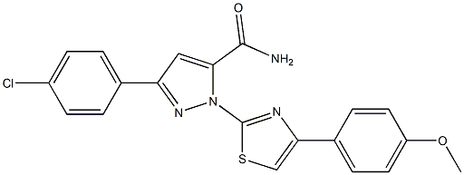 3-(4-CHLOROPHENYL)-1-[4-(4-METHOXYPHENYL)-1,3-THIAZOL-2-YL]-1H-PYRAZOL-5-YLFORMAMIDE Struktur