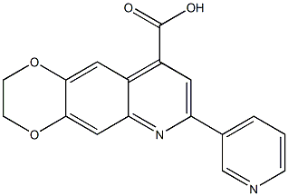 7-PYRIDIN-3-YL-2,3-DIHYDRO[1,4]DIOXINO[2,3-G]QUINOLINE-9-CARBOXYLIC ACID Struktur