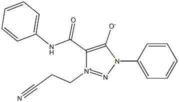 4-(ANILINOCARBONYL)-3-(2-CYANOETHYL)-1-PHENYL-1H-1,2,3-TRIAZOL-3-IUM-5-OLATE Struktur