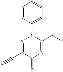 3-ETHYL-5-OXO-2-PHENYL-2,5-DIHYDRO-1,2,4-TRIAZINE-6-CARBONITRILE Struktur