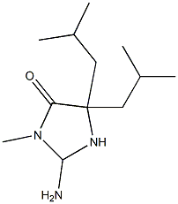 2-AMINO-5,5-DIISOBUTYL-3-METHYL-IMIDAZOLIDIN-4-ONE Struktur