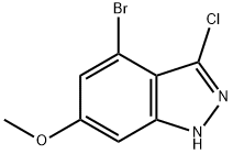 4-BROMO-3-CHLORO-6-METHOXYINDAZOLE Struktur