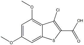 3-CHLORO-4,6-DIMETHOXY-1-BENZOTHIOPHENE-2-CARBOXYLIC ACID, , 結(jié)構(gòu)式