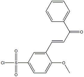 4-METHOXY-3-(3-OXO-3-PHENYL-PROPENYL)-BENZENESULFONYL CHLORIDE Struktur