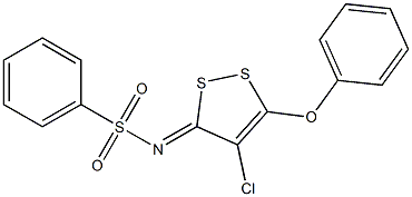 N-[(3Z)-4-CHLORO-5-PHENOXY-3H-1,2-DITHIOL-3-YLIDENE]BENZENESULFONAMIDE Struktur