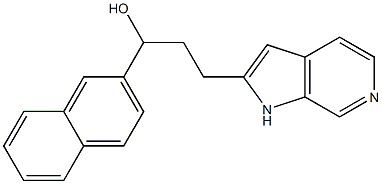 1-NAPHTHALEN-2-YL-3-(1H-PYRROLO[2,3-C]PYRIDIN-2-YL)PROPAN-1-OL Struktur