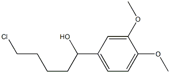 5-CHLORO-1-(3,4-DIMETHOXYPHENYL)-1-PENTANOL Struktur