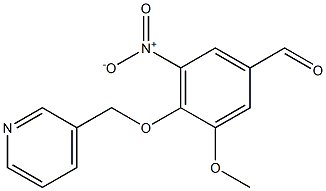 3-METHOXY-5-NITRO-4-(PYRIDIN-3-YLMETHOXY)BENZALDEHYDE Struktur