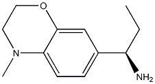 (1R)-1-(4-METHYL(2H,3H-BENZO[E]1,4-OXAZIN-7-YL))PROPYLAMINE Struktur