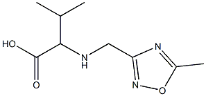 3-METHYL-2-([(5-METHYL-1,2,4-OXADIAZOL-3-YL)METHYL]AMINO)BUTANOIC ACID Struktur