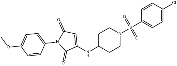 3-(1-(4-CHLOROPHENYLSULFONYL)PIPERIDIN-4-YLAMINO)-1-(4-METHOXYPHENYL)-1H-PYRROLE-2,5-DIONE Struktur