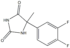 5-(3,4-DIFLUOROPHENYL)-5-METHYLIMIDAZOLIDINE-2,4-DIONE Struktur