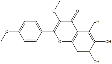 5,6,7-TRIHYDROXY-3-METHOXY-2-(4-METHOXY-PHENYL)-CHROMEN-4-ONE Struktur