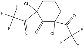 2,6-DICHLORO-2,6-BIS(TRIFLUOROACETYL)CYCLOHEXANONE Struktur