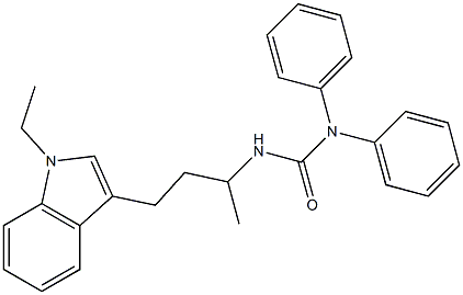 N'-[3-(1-ETHYL-1H-INDOL-3-YL)-1-METHYLPROPYL]-N,N-DIPHENYLUREA Struktur